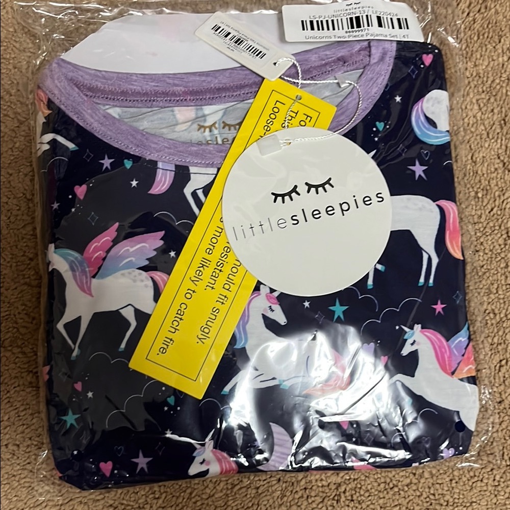 Little Sleepies Magical Unicorn Pajamas - Dark Blue and Purple